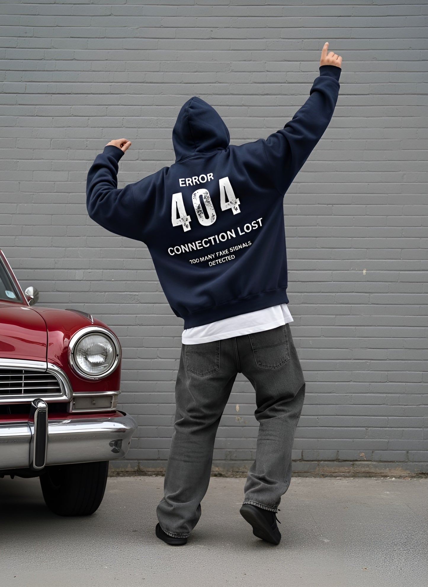 404 Offline Mode Hoodie – Stay Real Unisex Oversized Hoodie