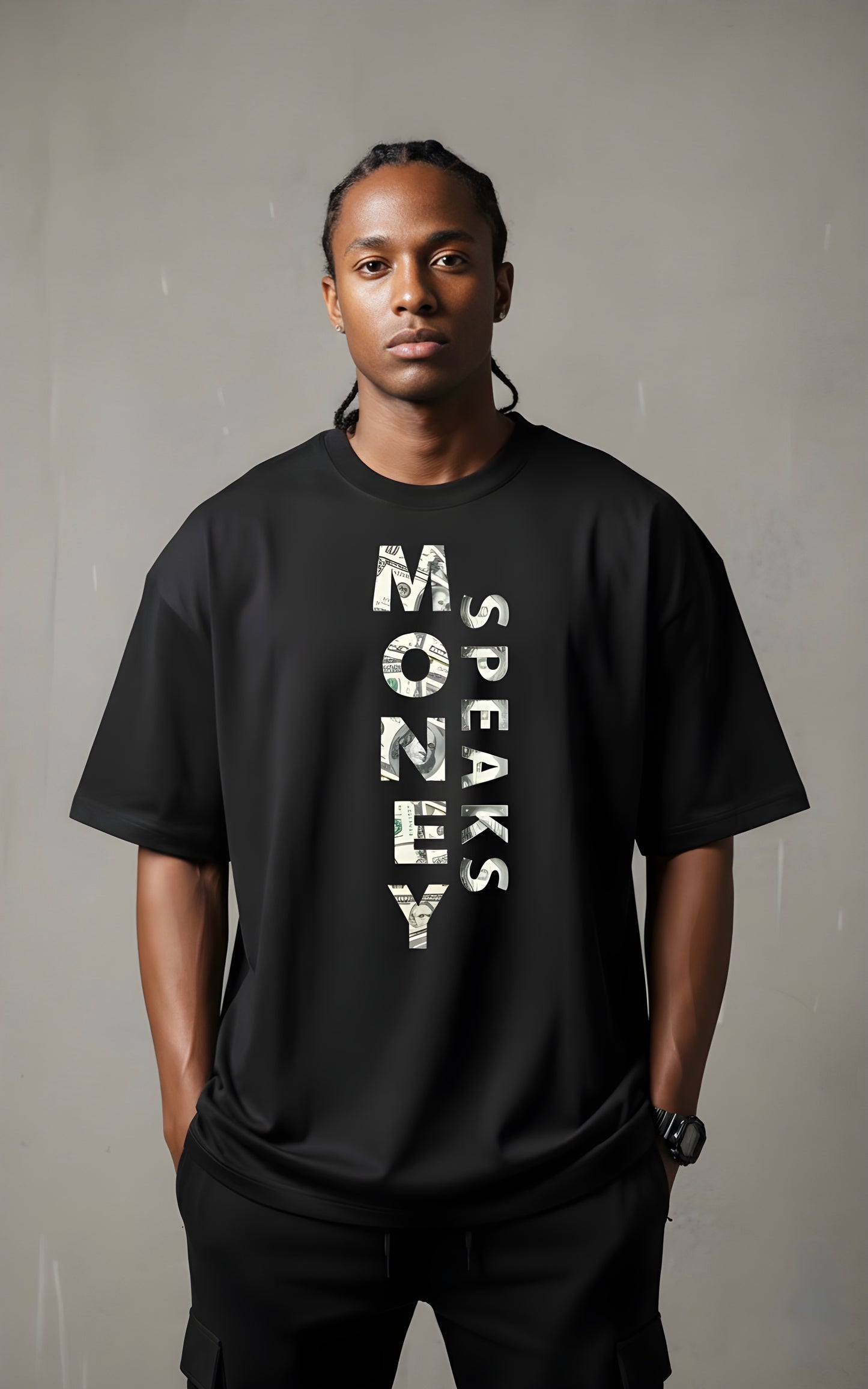 "Money Speaks" Premium Unisex Terry Oversized Tee
Skull & Chaos Graphic