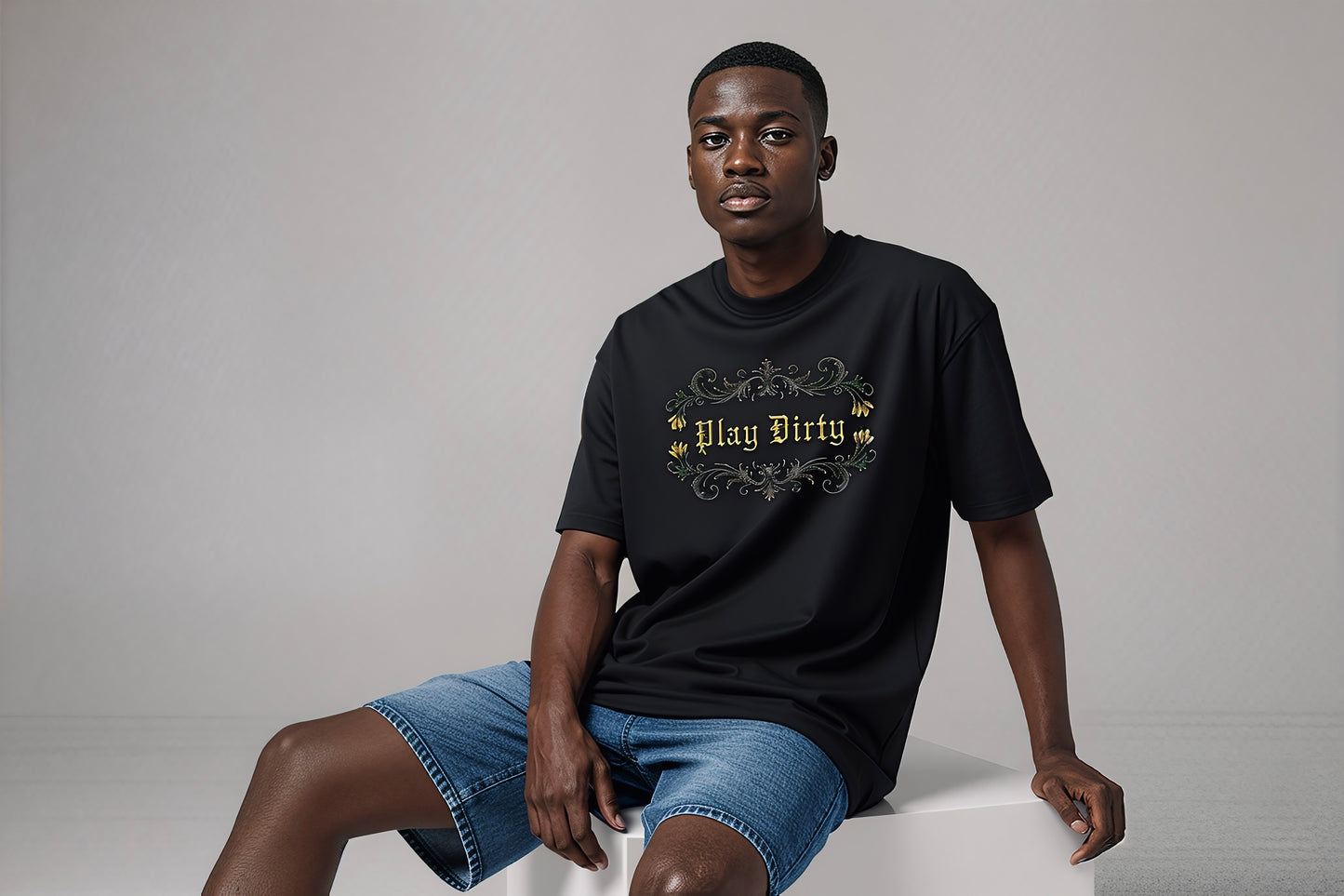 'Play Dirty' Winged Tiger
Premium Unisex Terry Oversized Tee