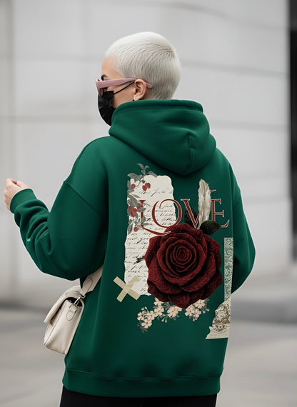Emerald Romance Hoodie – Unisex Oversized Hoodie