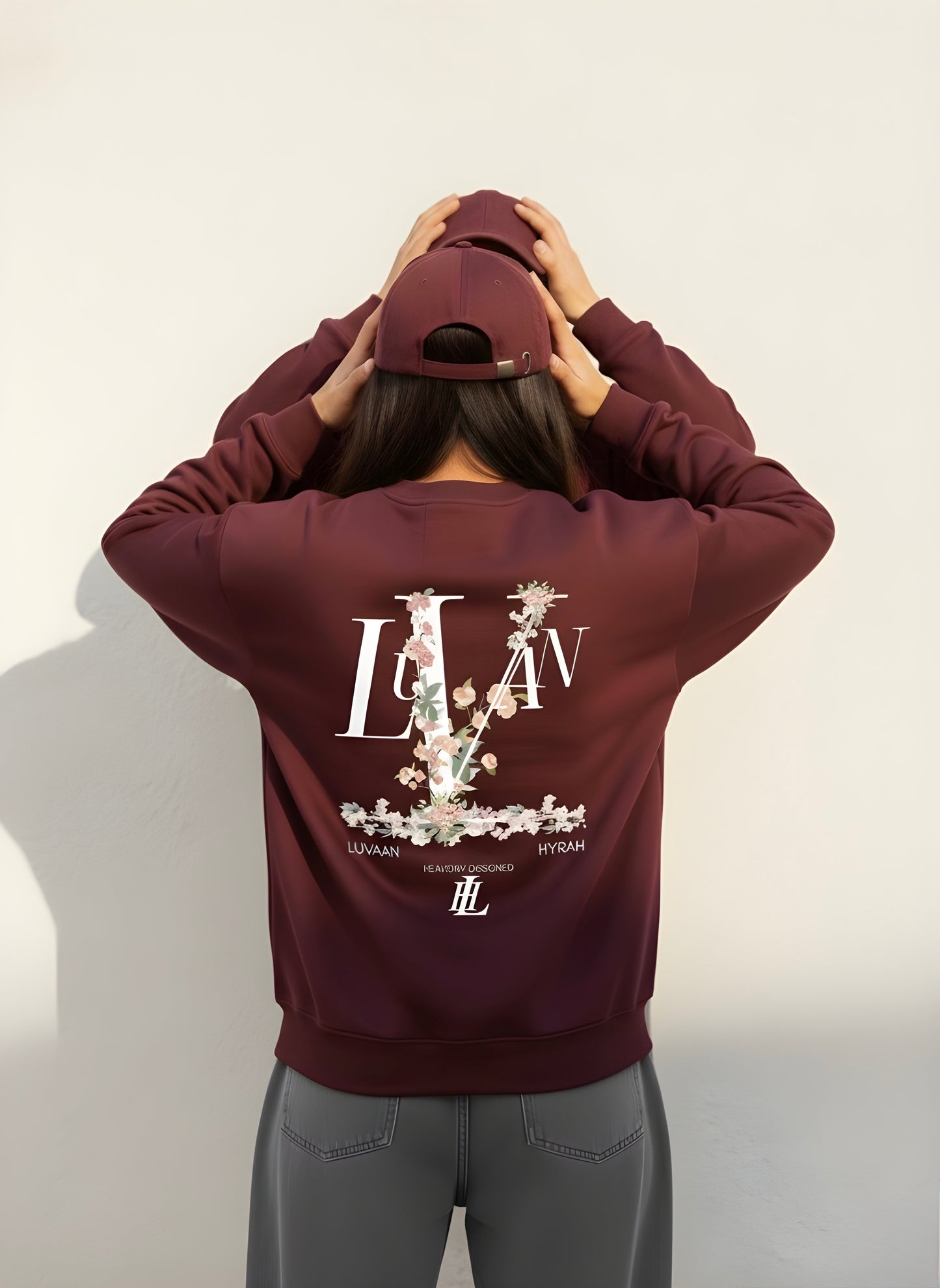 Midnight Maroon Luxe Unisex oversized Sweatshirt