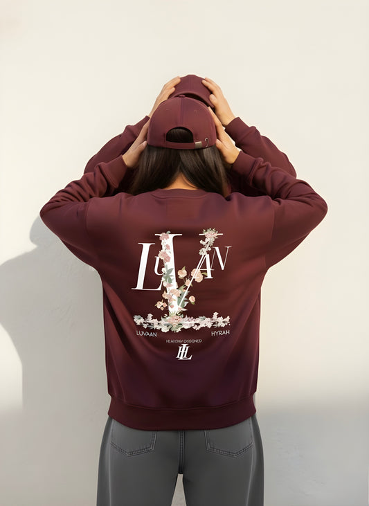 Midnight Maroon Luxe Unisex oversized Sweatshirt