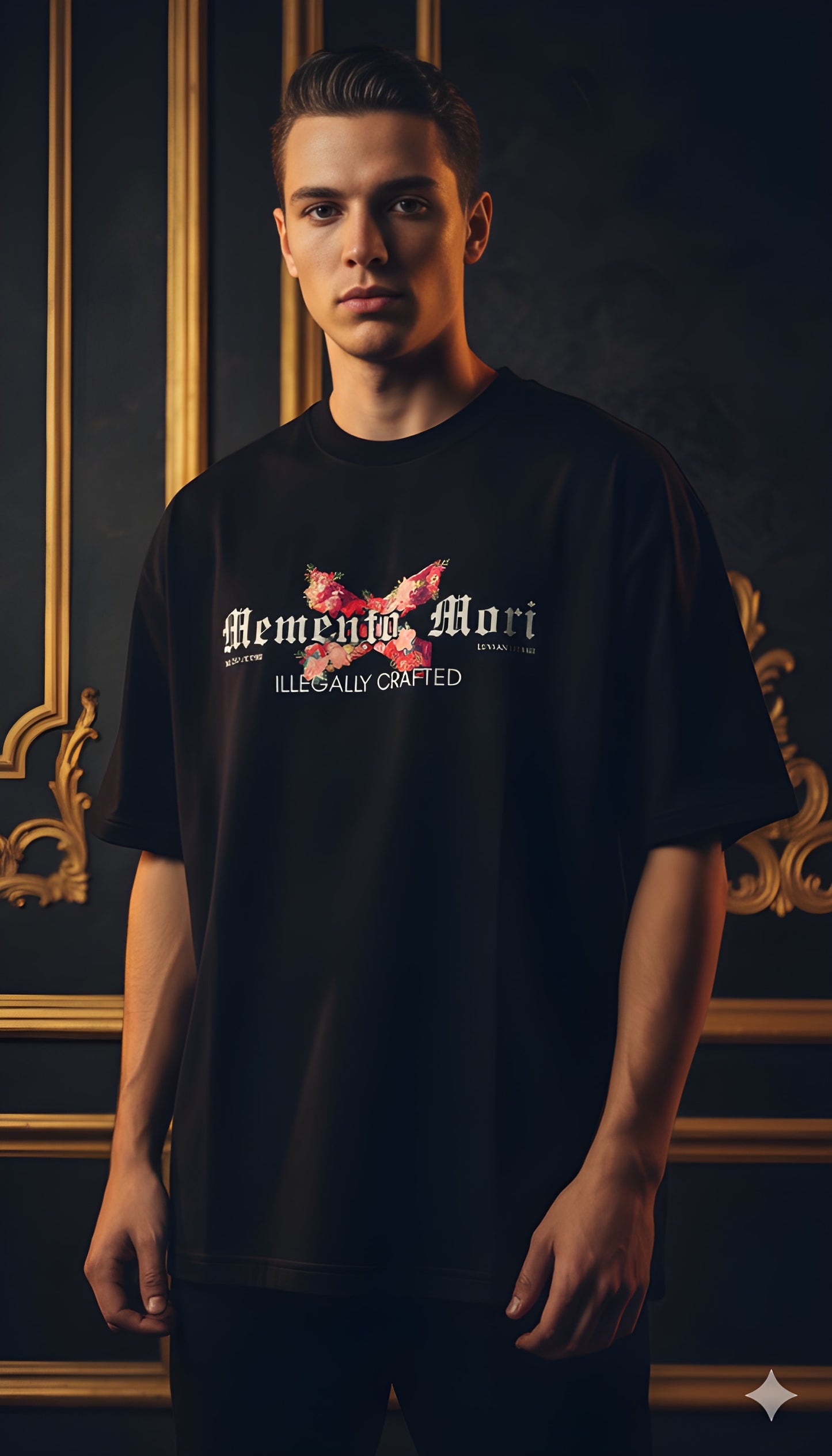 "Memento Mori" Premium Unisex Terry Oversized Tee - 260 GSM
Floral X Graphic