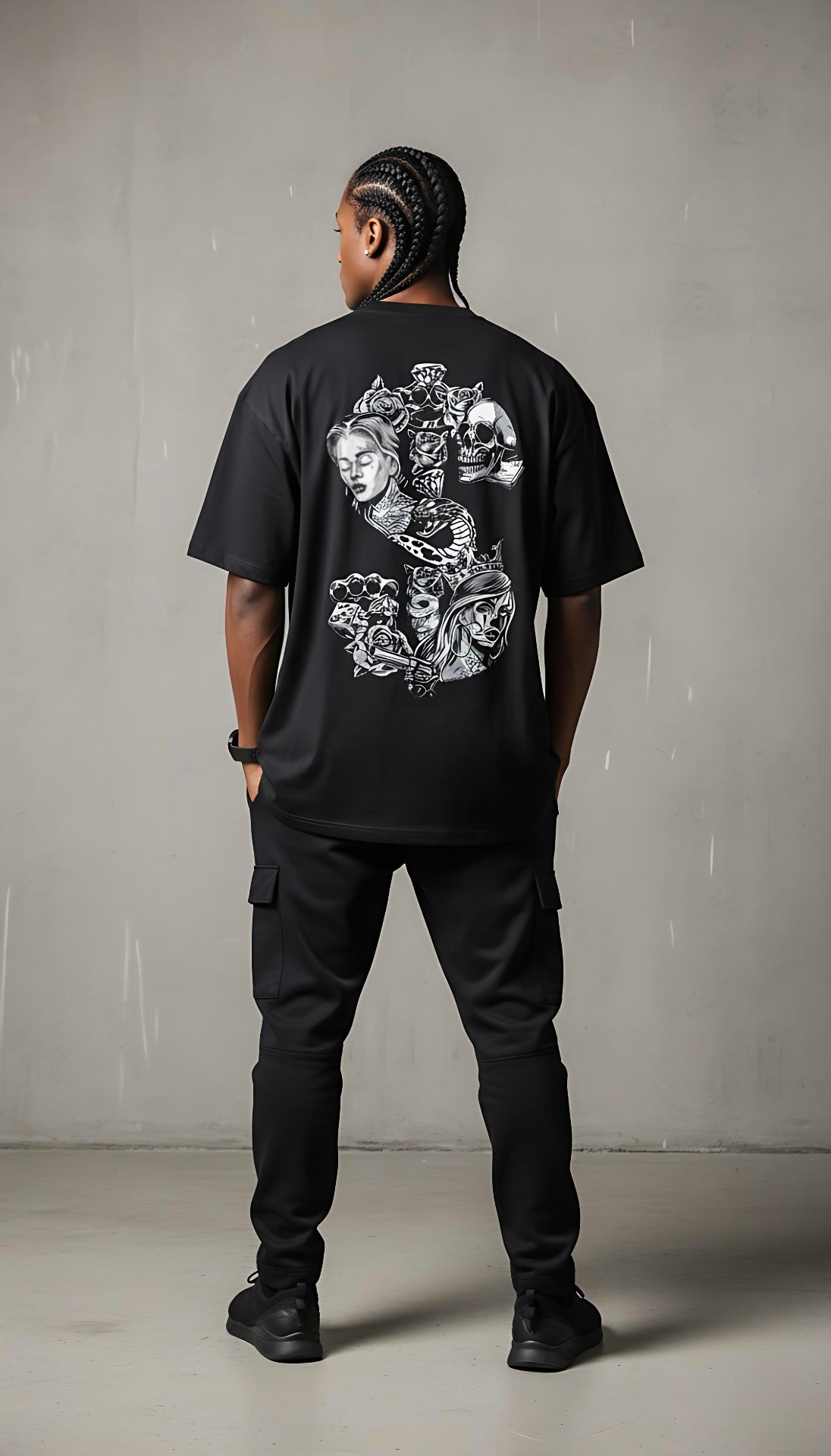 "Money Speaks" Premium Unisex Terry Oversized Tee
Skull & Chaos Graphic