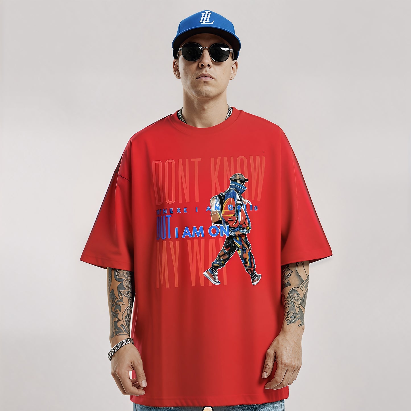 “On my way” Unisex premium Terry Oversized Tee