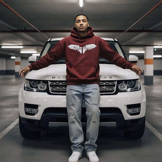 “Mafia Maison” – Maroon Unisex Oversized Premium Hoodie