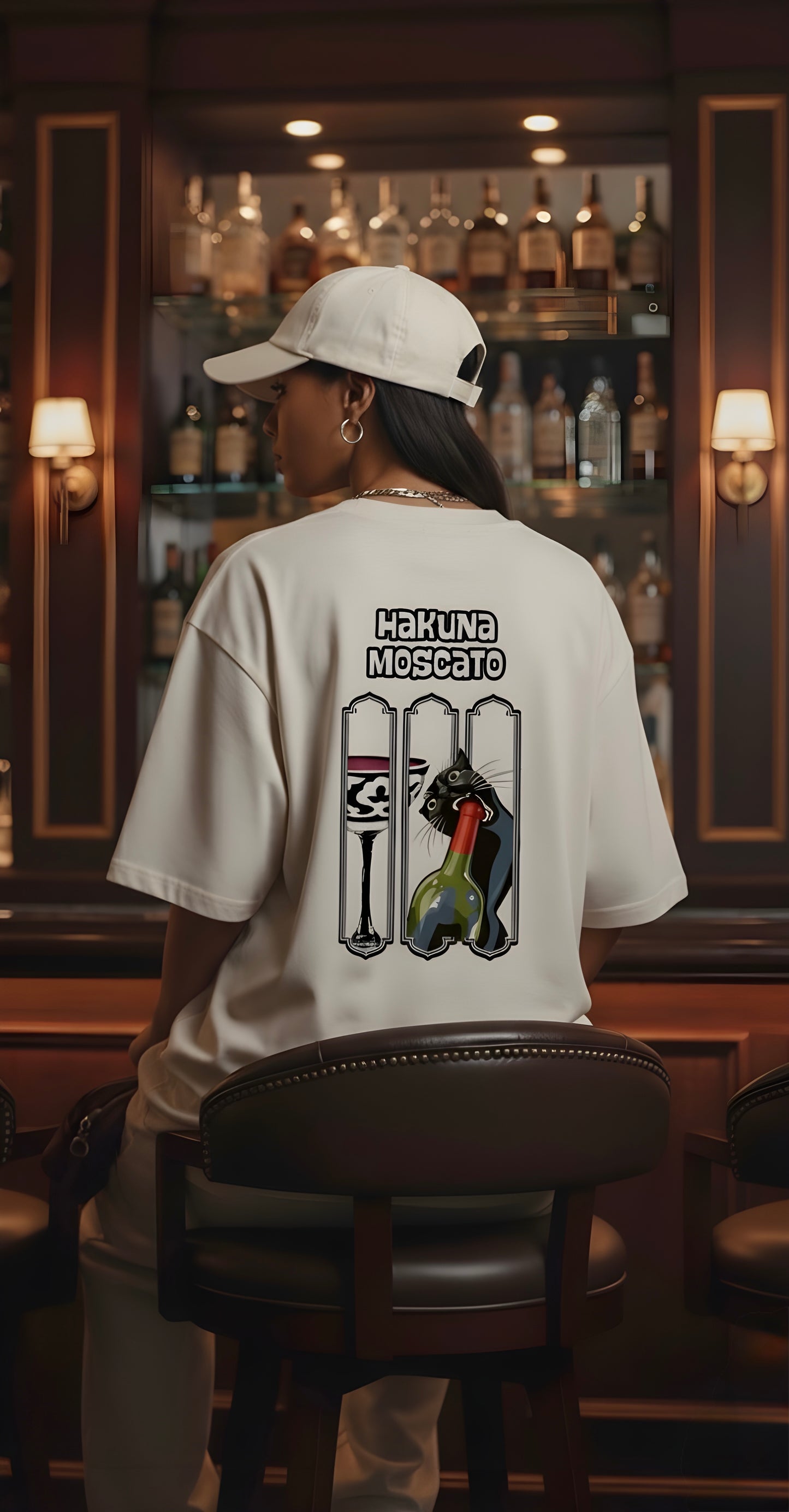 "Hakuna Moscato" Premium Unisex Terry Oversized Tee - Wine O'Clock Streetwear