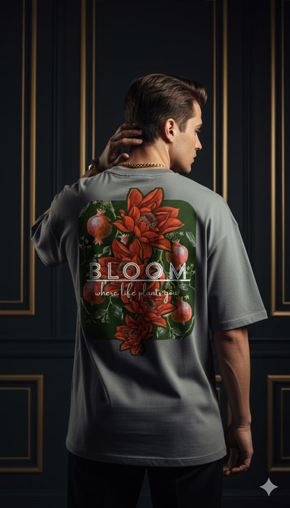 "Break, Bloom, Begin" Premium Unisex Terry Oversized Tee