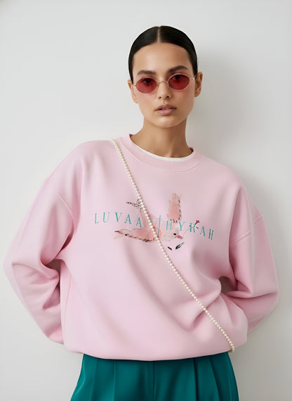 LUVAAN “The Blush Relic. Unisex Oversized Sweatshirt