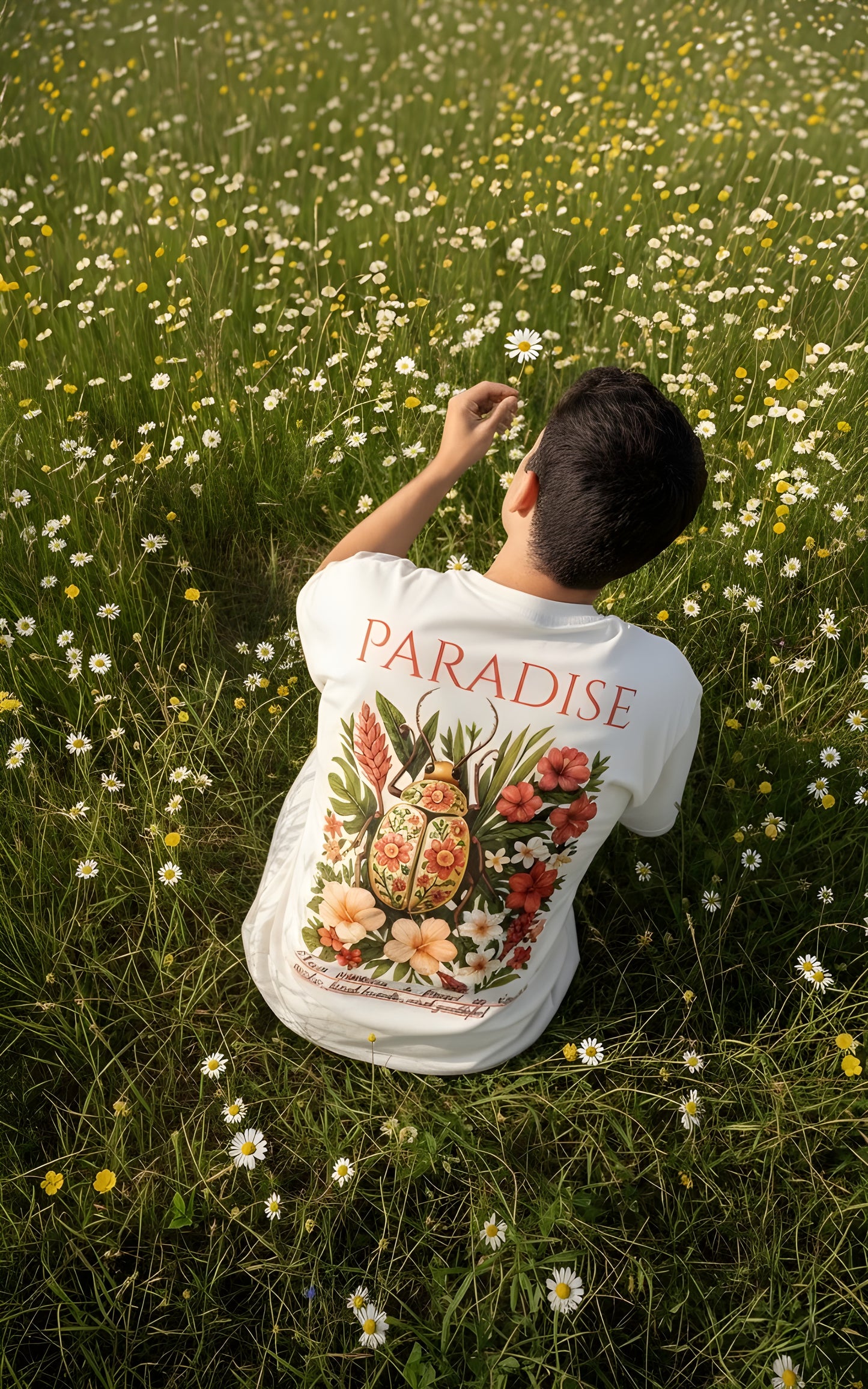 'Paradise Beetle' Premium Unisex Terry Oversized Tee