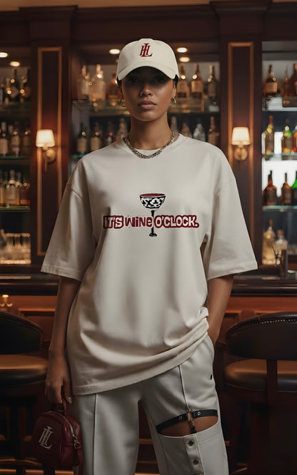 "Hakuna Moscato" Premium Unisex Terry Oversized Tee - Wine O'Clock Streetwear