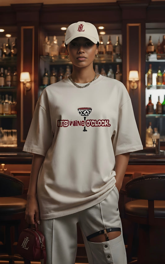 "Hakuna Moscato" Premium Unisex Terry Oversized Tee - Wine O'Clock Streetwear